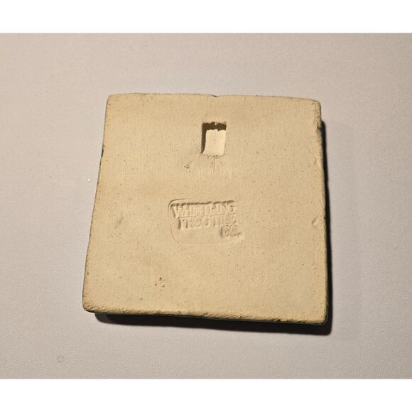 Whistling Frog Tile Co. Green Ceramic Dragonfly Wall Plaque / Trivet 4"x 4" - Picture 3 of 5